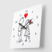 HORLOGE CARRÉE AMOUR - (Angle)