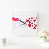 Horloge Carrée Amour (Maison)