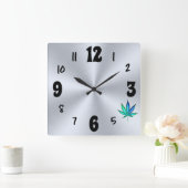 Horloge Carrée Amour arc-en-ciel (Maison)