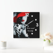 Horloge Carrée Amour et beauté moderne (Maison)