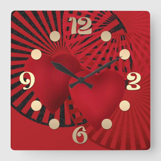 Horloge Carrée Amour, Mariage (Recto)