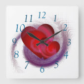 Horloge Carrée Amoureux (Recto)