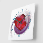 Horloge Carrée Amoureux (Angle)