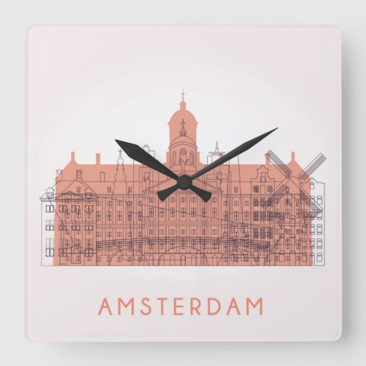 Horloge Carrée Amsterdam, Netherlands | Skyline of Landmark (Recto)