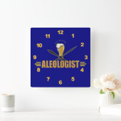 Horloge Carrée Amusante Ale et bière (Maison)
