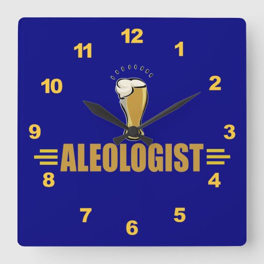 Horloge Carrée Amusante Ale et bière (Recto)