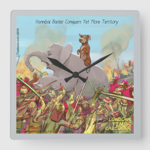 Horloge Carrée Amusante Hannibal L'Horloge Mur Conquérant