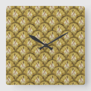 Horloge Carrée Ananas