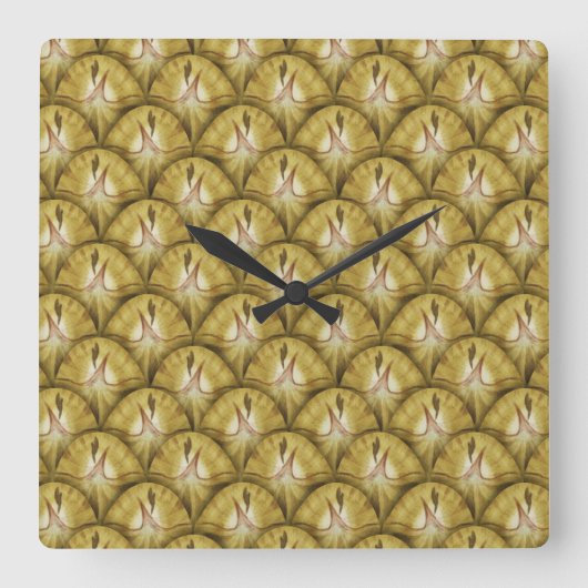 Horloge Carrée Ananas (Recto)
