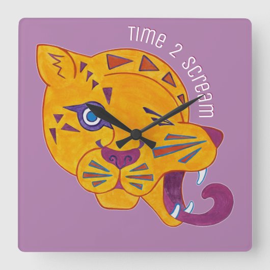 Horloge Carrée Anarchic Venom Leopard (Recto)