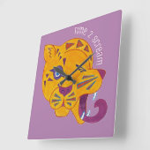 Horloge Carrée Anarchic Venom Leopard (Angle)