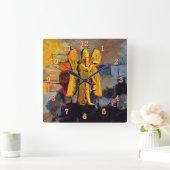 Horloge Carrée Ancien Mur Acrylique Anunnaki (Maison)
