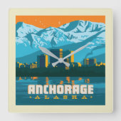 Horloge Carrée Ancrage, Alaska (Recto)
