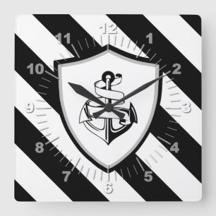 Horloge Carrée Ancre