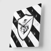 Horloge Carrée Ancre (Angle)