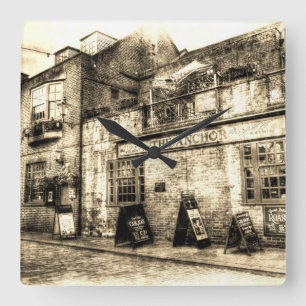 Horloge Carrée Ancre Pub London Vintage