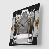 Horloge Carrée ange déco (Angle)