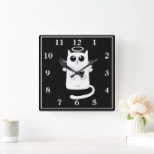 Horloge Carrée Angel Chat (Maison)