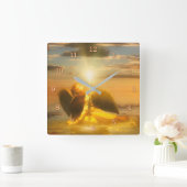 Horloge Carrée Angel Child LIGHT (Maison)