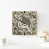 Horloge Carrée Angle vintage (Maison)
