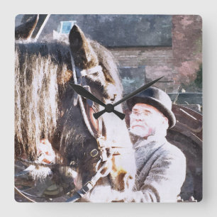 HORLOGE CARRÉE ANGLETERRE VICTORIENNE