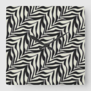 Horloge Carrée Animal Zebra Print Wall Clock