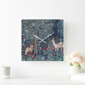 Horloge Carrée Animals dans The Forest, William Morris (Maison)