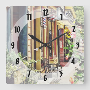 Horloge Carrée Annapolis MD - Barbershop Et Reiki Studio