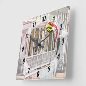 Horloge Carrée Annapolis MD - Flags Along East Street (Angle)
