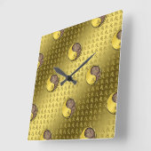 Horloge Carrée Année du dragon de la Terre (Angle)