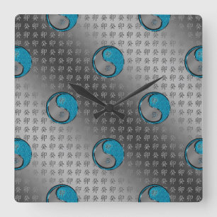 Horloge Carrée Année du Lapin d'Eau