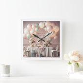 HORLOGE CARRÉE ANNIVERSAIRE (Maison)