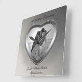 Horloge Carrée Anniversaire de Tin Punché 10 ans (Angle)