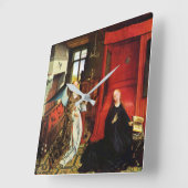 Horloge Carrée ANNONCIATION ANGEL Archange Gabriel et Vierge (Angle)