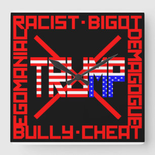 Horloge Carrée Anti Trump
