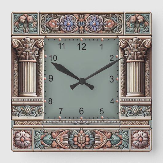 Horloge Carrée Antique (Recto)