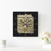 HORLOGE CARRÉE ANTIQUE GRECQUE HONEY BEE GODDESS (Maison)