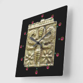 HORLOGE CARRÉE ANTIQUE GRECQUE HONEY BEE GODDESS (Angle)
