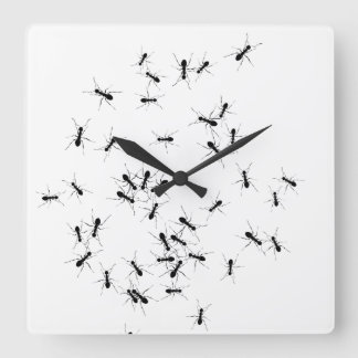 Horloge Carrée Ants