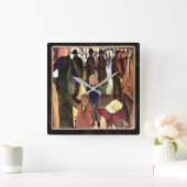 Horloge Carrée Août Macke peinture, Adieu (Maison)