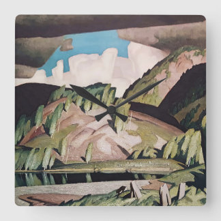 Horloge Carrée Août Parc Algonquin Peinture par A J Casson