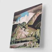 Horloge Carrée Août Parc Algonquin Peinture par A J Casson (Angle)