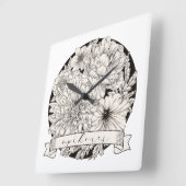 Horloge Carrée Apikores : Hérétique/Rebel - Humour juif (Angle)