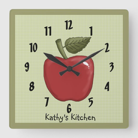 Horloge Carrée Apple (Recto)