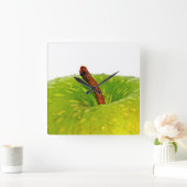 Horloge Carrée Apple vert (Maison)