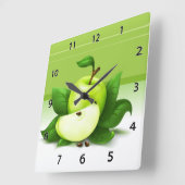 Horloge Carrée Apple vert synchronisent (Angle)