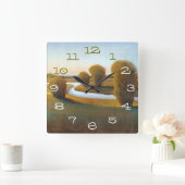 Horloge Carrée Après-midi V léger (Maison)