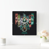 Horloge Carrée Aquaman | Graphique d'Atlanteans "Unite The Kingdo (Maison)