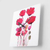 Horloge Carrée Aquarelle de crapaud (Angle)