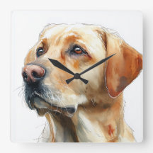Aquarelle de labrador retriever jaune
